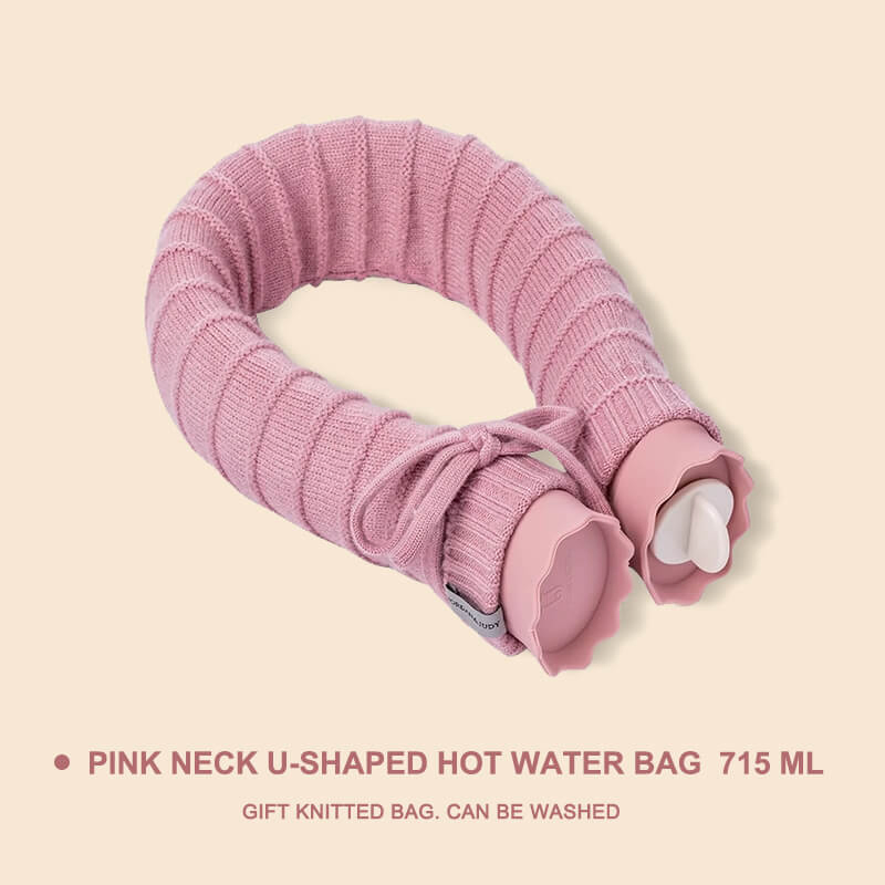 Portable Silicone Neck U-Shaped Hot Water Bottle