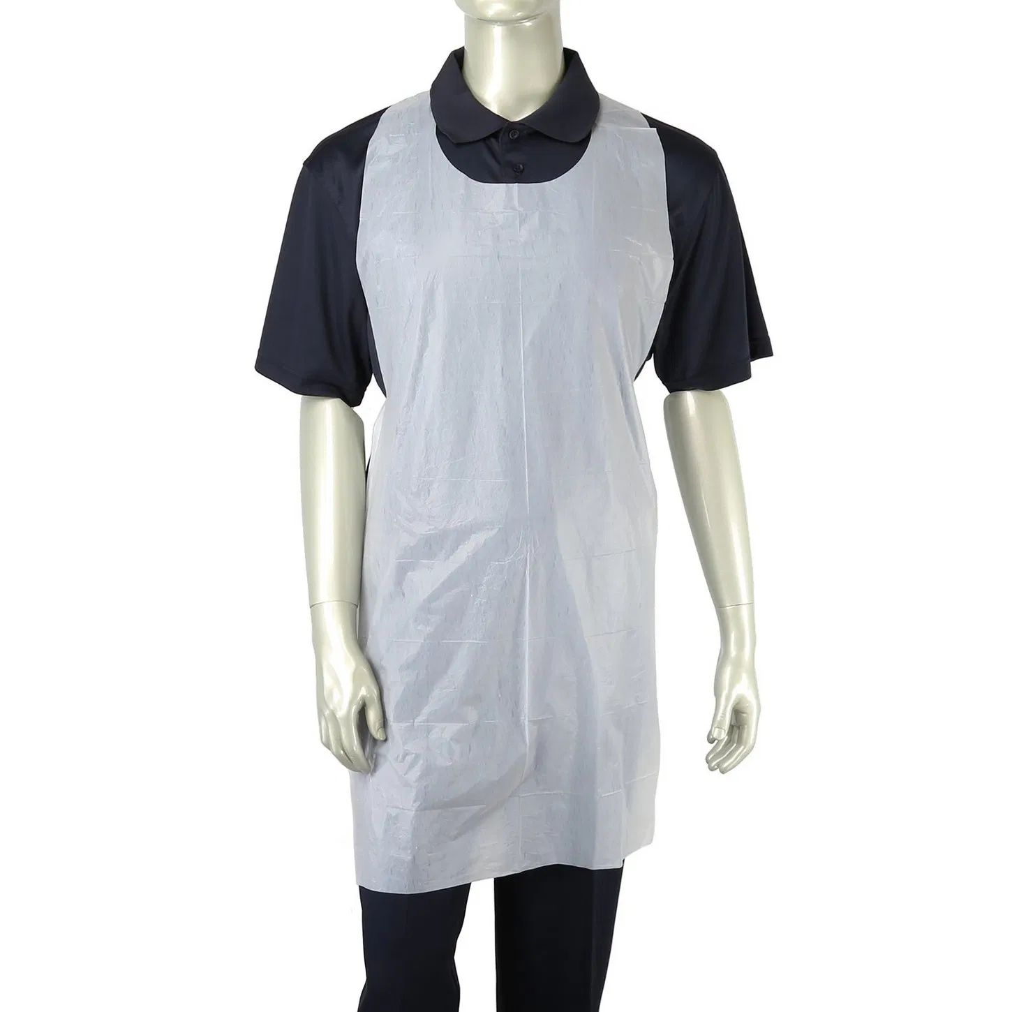 Medmount Medical Disposable Non-Toxic Odorless Sleeveless White Blue Green Clothes Cover PE Plastic Apron