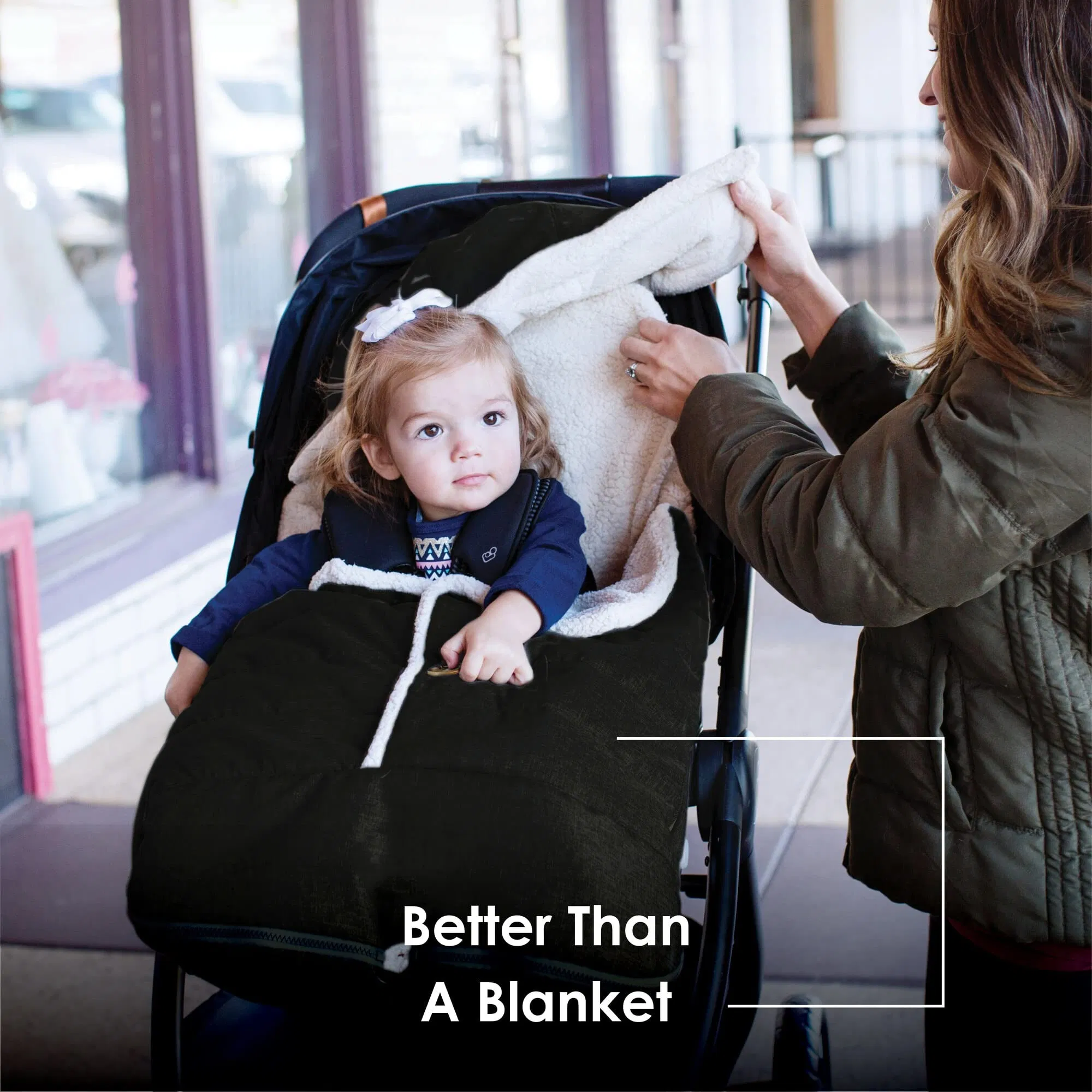 Great Quality Weather Resistant Carrier Cover Winter Baby Essentials Black Bunting Bag