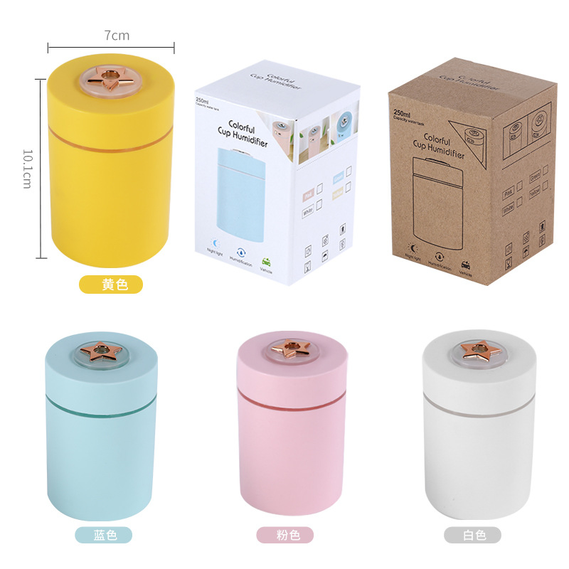 Modern Cool Mist Humidifier with Large Mist Output and Five Color Choices