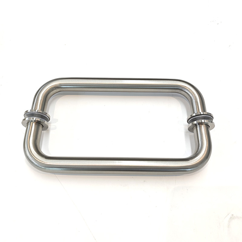 Stainless Steel Decorative Commercial Door Accessories Lock Back to Back Handle Bathroom Shower O Bar Tube Sliding Double Side Hardware Glass Door Pull Handle