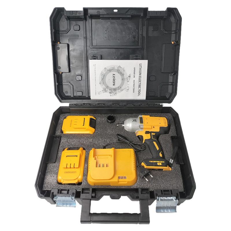 Cisivis 600nm High Torque Brushless Impact Wrench Cordless Power Tool with 2 Batteries for Professional Mechanics and Tire Changes