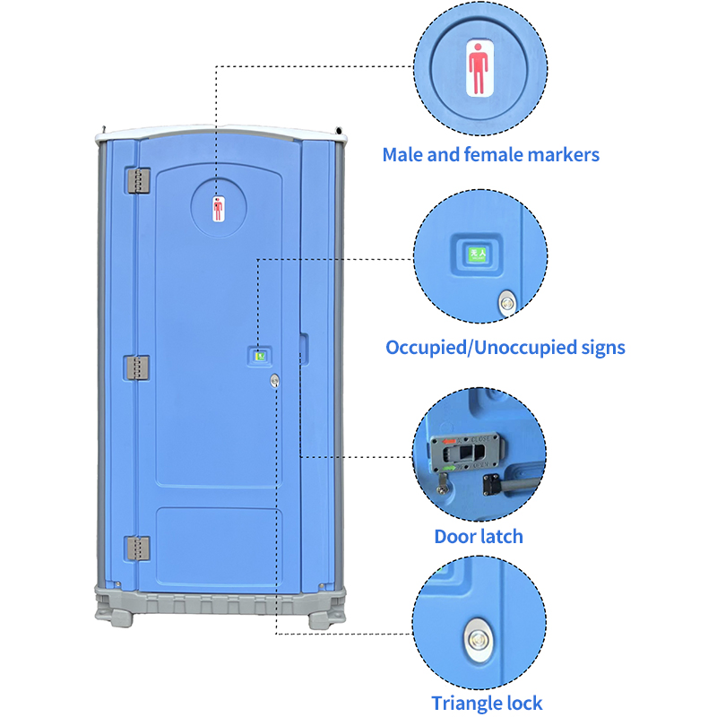 HDPE Portable Toilet with Sink Mobile Chemical Restroom for Camping and Festivals