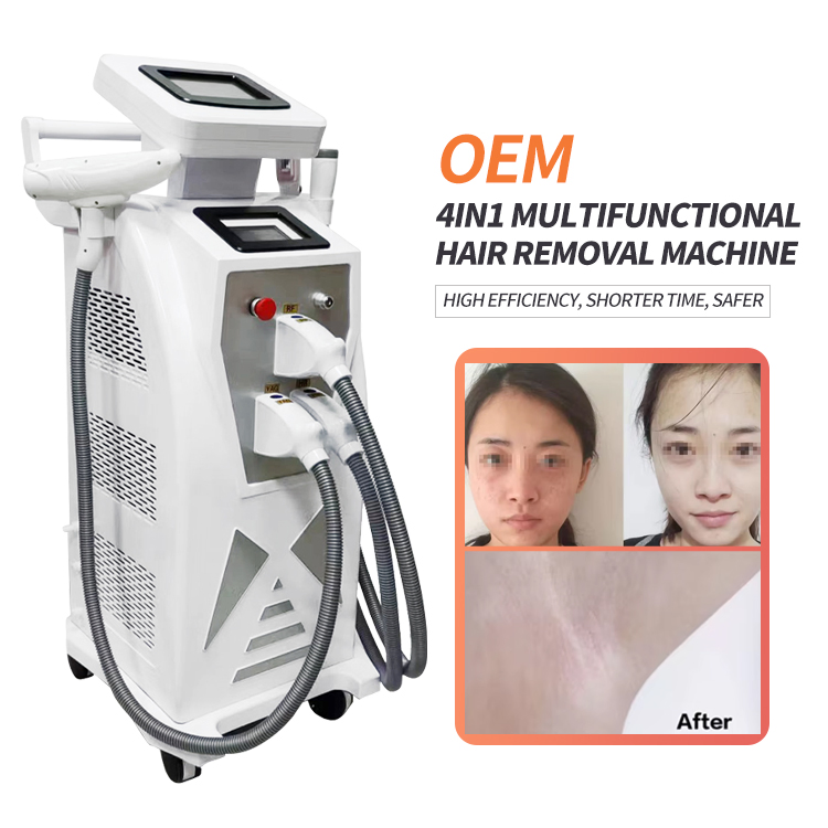 4 in 1 RF Maquina IPL Depilacion Opt Diode Laser Machine ND YAG Laser IPL Laser Hair Removal Home Use