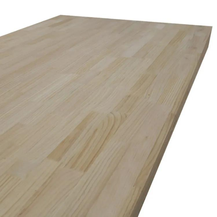 Cheap Solid Wood Panel 2440*1220*18mm Pine Rubber Rwood Finger Joint Board for Furniture Construction Factory Direct Supply