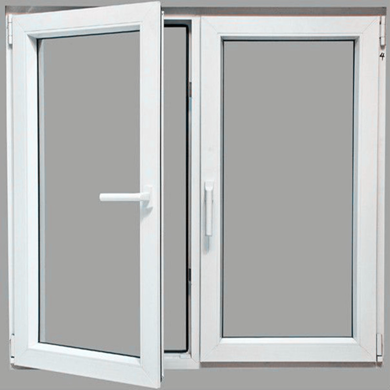 Hot Sales Double Glazed Frost Glass UPVC Casement Window for Building House