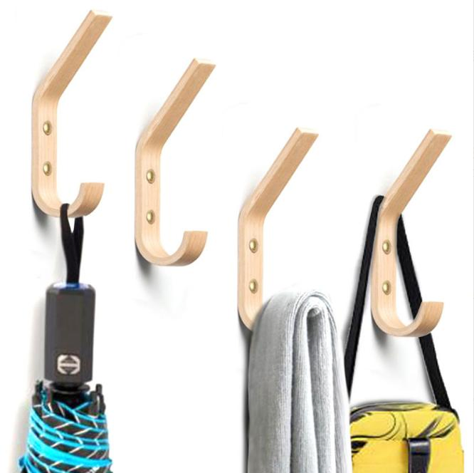 Wooden Clothes Coat Hanger Hooks