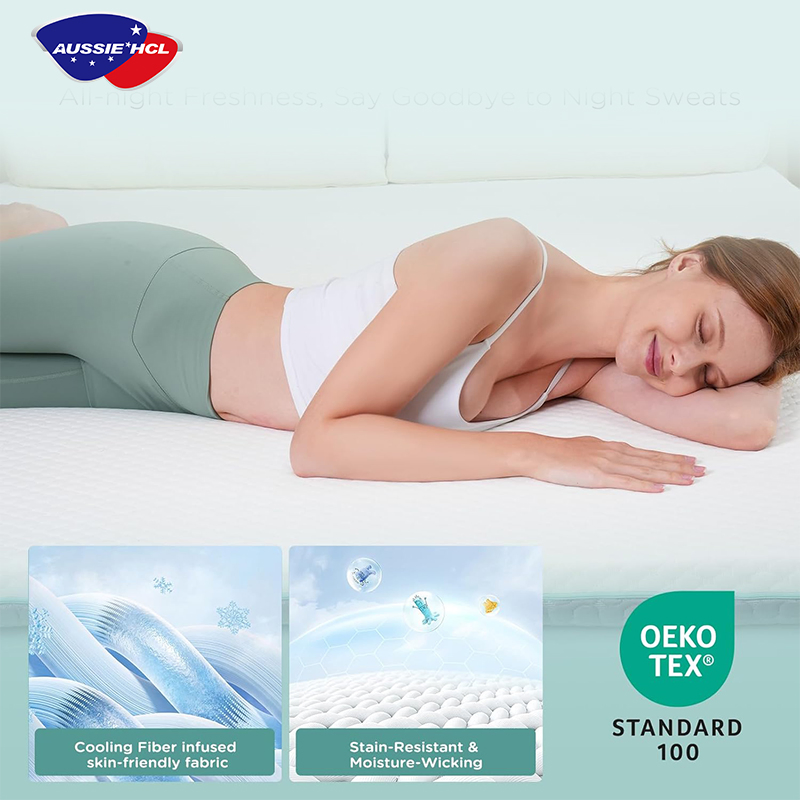 Fitted Bamboo Fiber Mattress Protector Waterproof Mattress Topper for Bed Cover