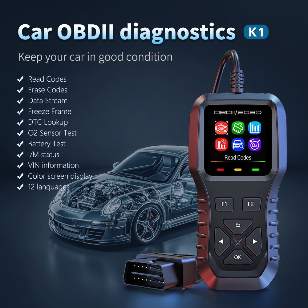 Диагностический сканер автомобильный OBD2 K1