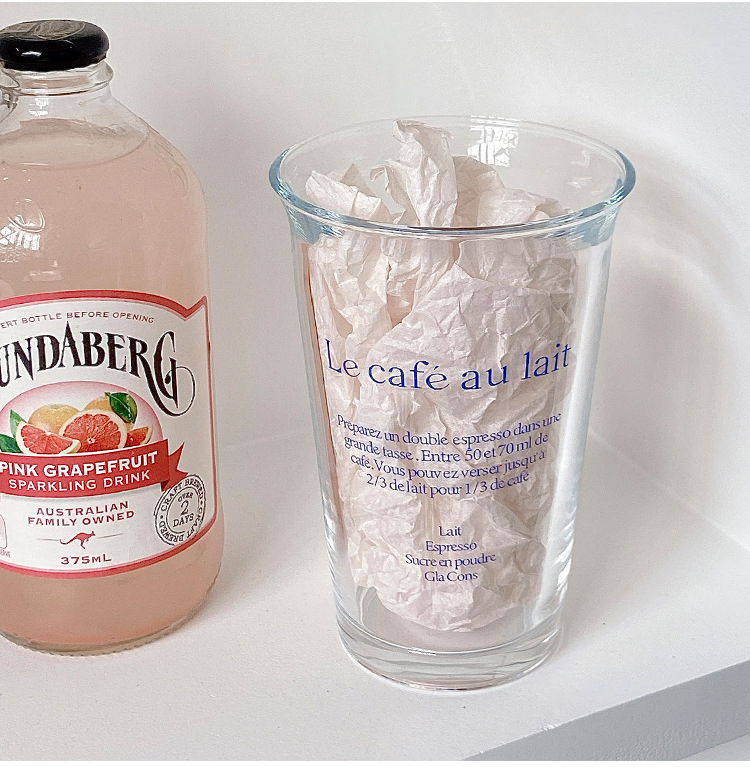 Прямоугольная стеклянная кружка для кофе, 300 мл