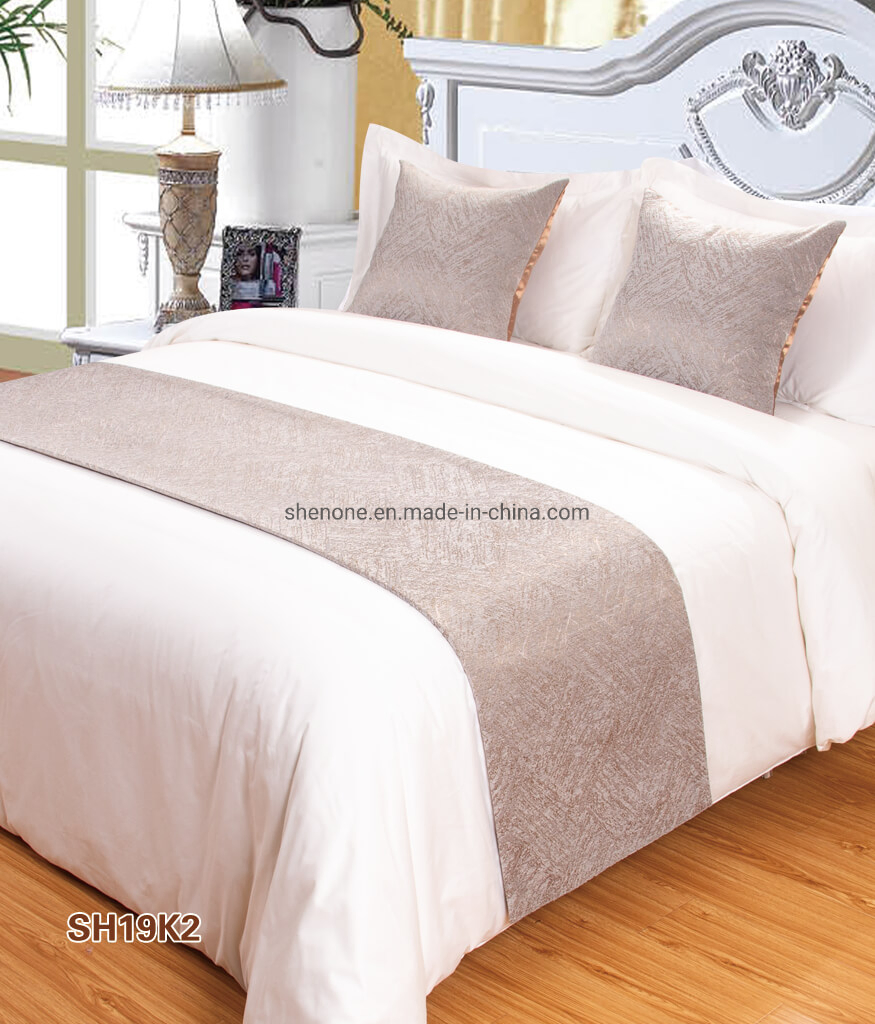 Shenone Wholesale High Quality Queen Size Hotel Bed Linens Bed Runner