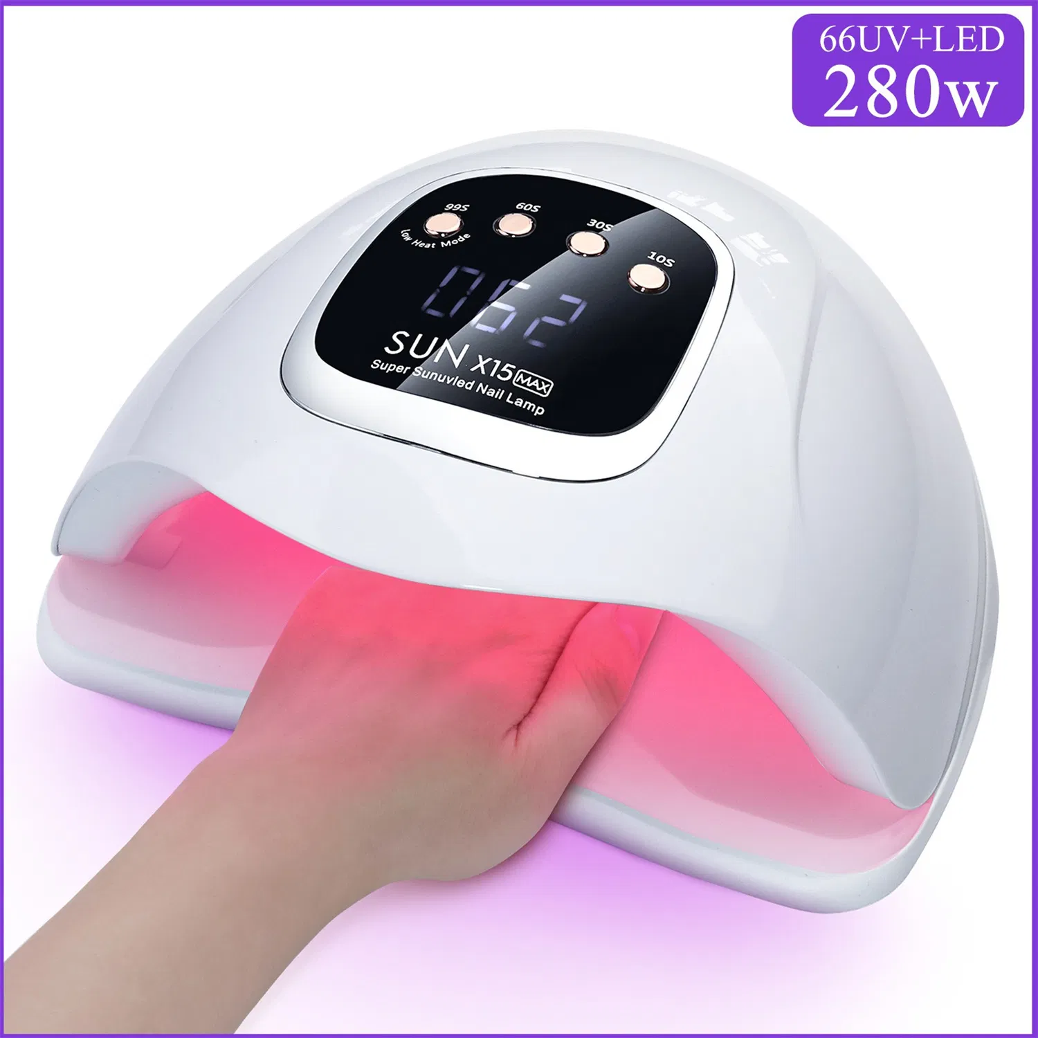 Nail Dryer Machine New Sunx15 Max Nail Lamp 66 UV/LED Red Light Source Nail Phototherapy Lamp
