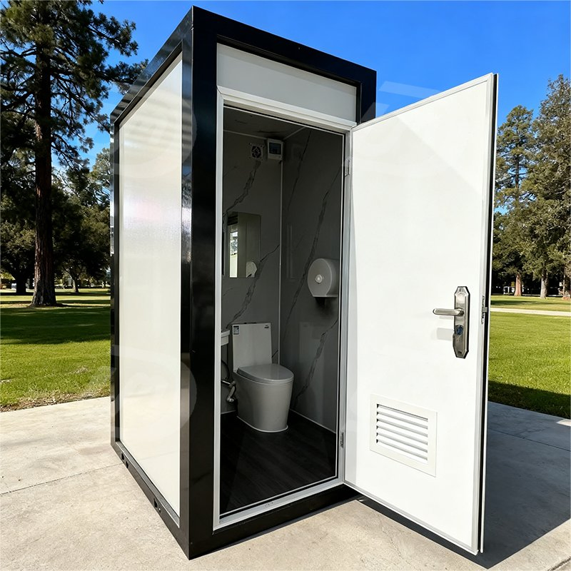 Outdoor Prefabricated Prefab Container Restroom Mobile Public Single Wc Toilet Portable Bathroom