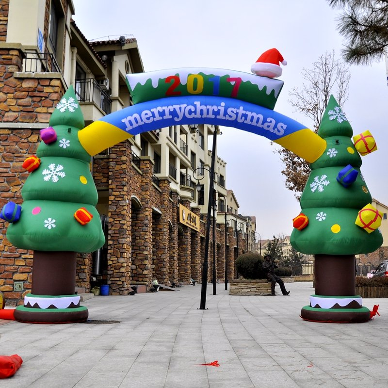 Boyi Inflatable Santa Arch Inflatable Christmas Arch Entrance