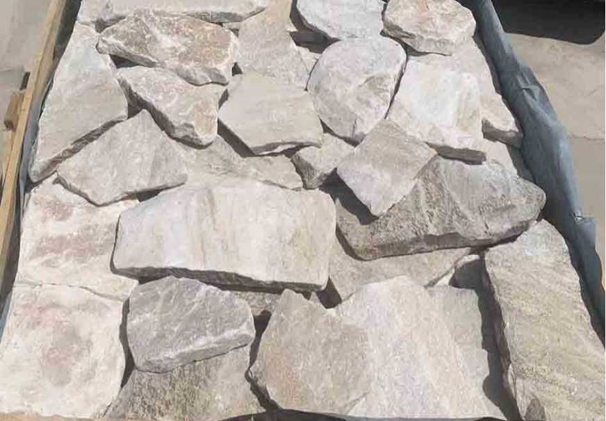 Natural Beige Yellow Grey White Black Slate Limestone Sandstone Flagstone for Paving