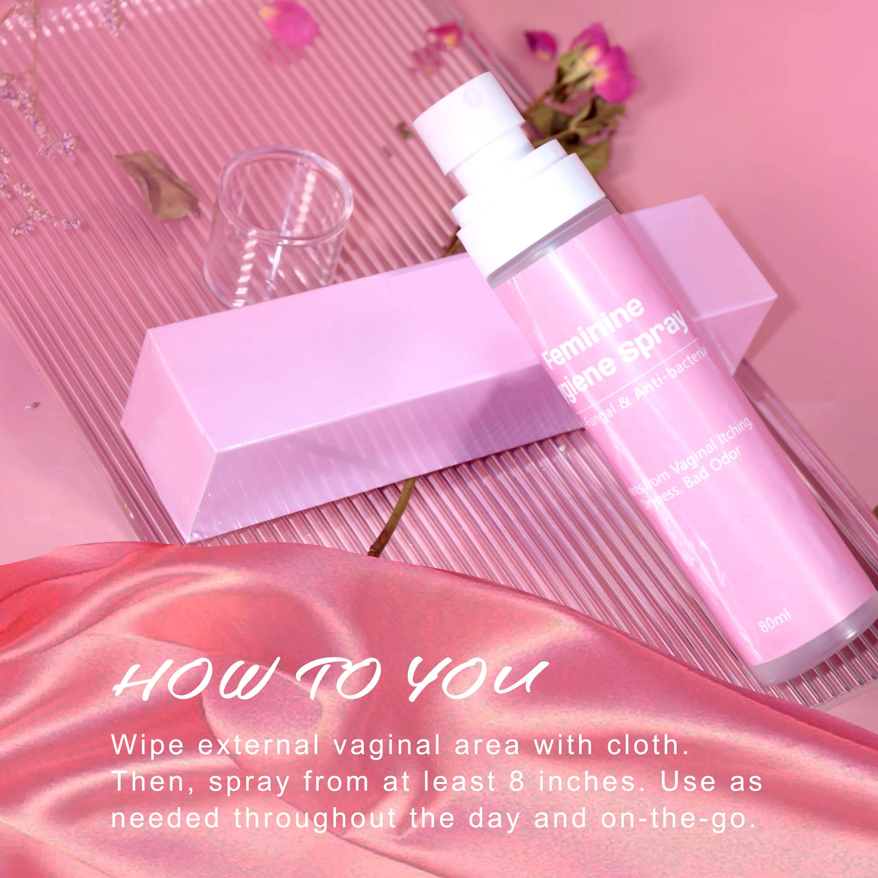 OEM Nourishing Yoni Feminine Hygiene Spray Antibacterial Anti-Fungal Intimate Mist