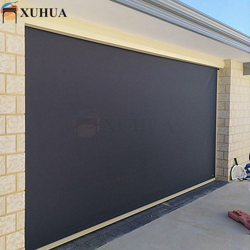 Xuhua Factory Customized Motorized Windproof Patio Cover Motorized Aluminum Zip Track Screen