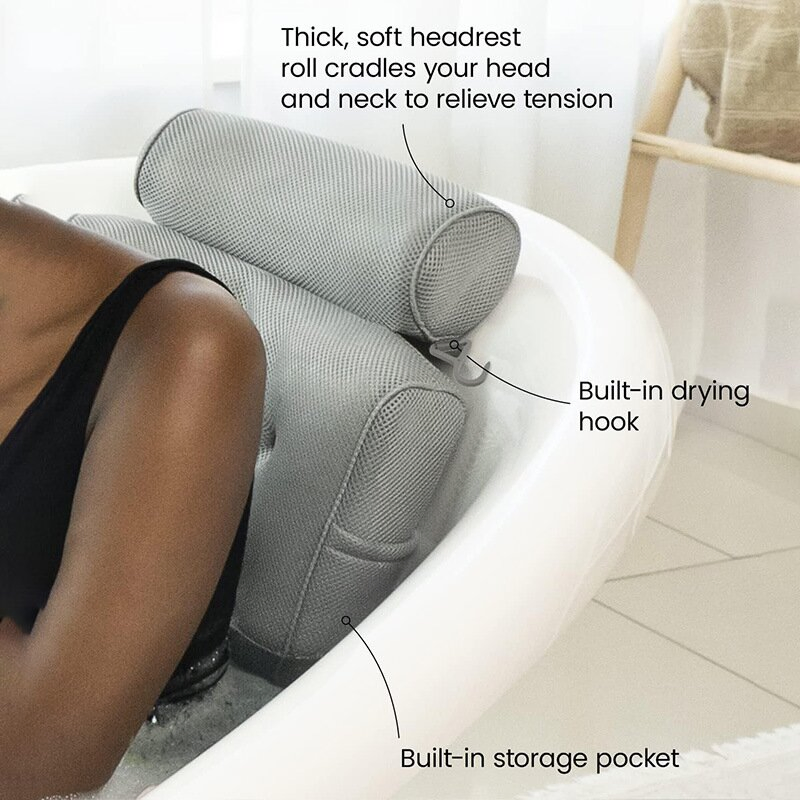 Factory Supply Headrest Bathtub Pillow Comfortable SPA Soaking Cushion Pillow
