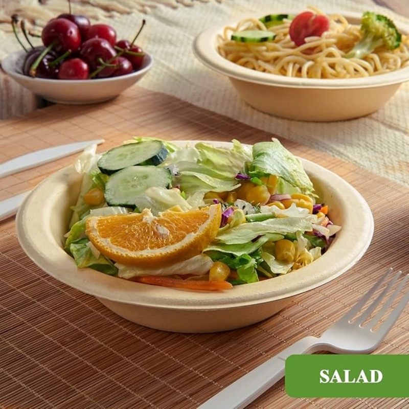 Sustainable 16oz Bagasse Paper Bowls for Eco-Conscious Dining