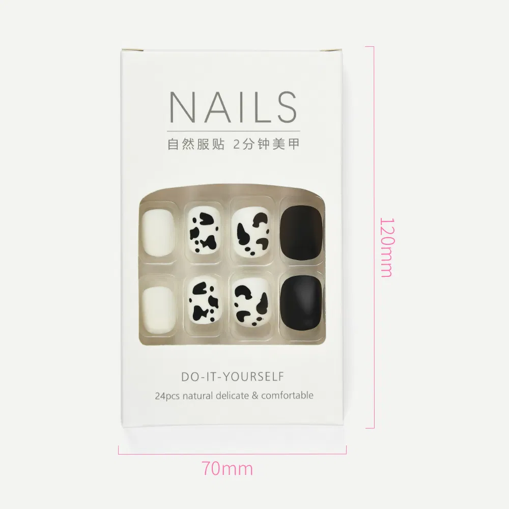 Leopard Pearl Handmade Fake Press on Nails Tips Kit Wearing False Nail Art Decoration Nails Set Product