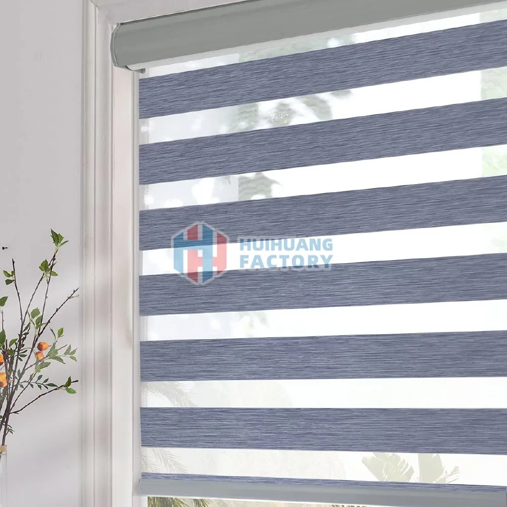 Zebra Window Blinds Modern Manual Bead Rope Roller Shades Blackout Curtains