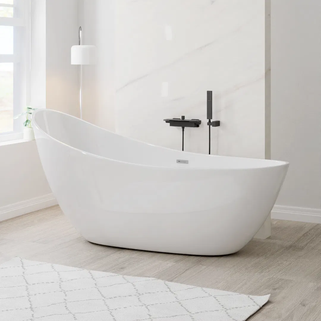 Акриловая ванна Crescent белая глянцевая