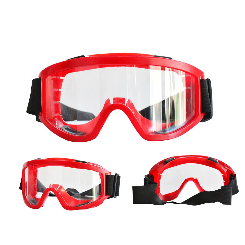 CE En166 Wide Vision PC Lens Anti Fog Transparent Protective Spectacles Industrial Safety Goggles