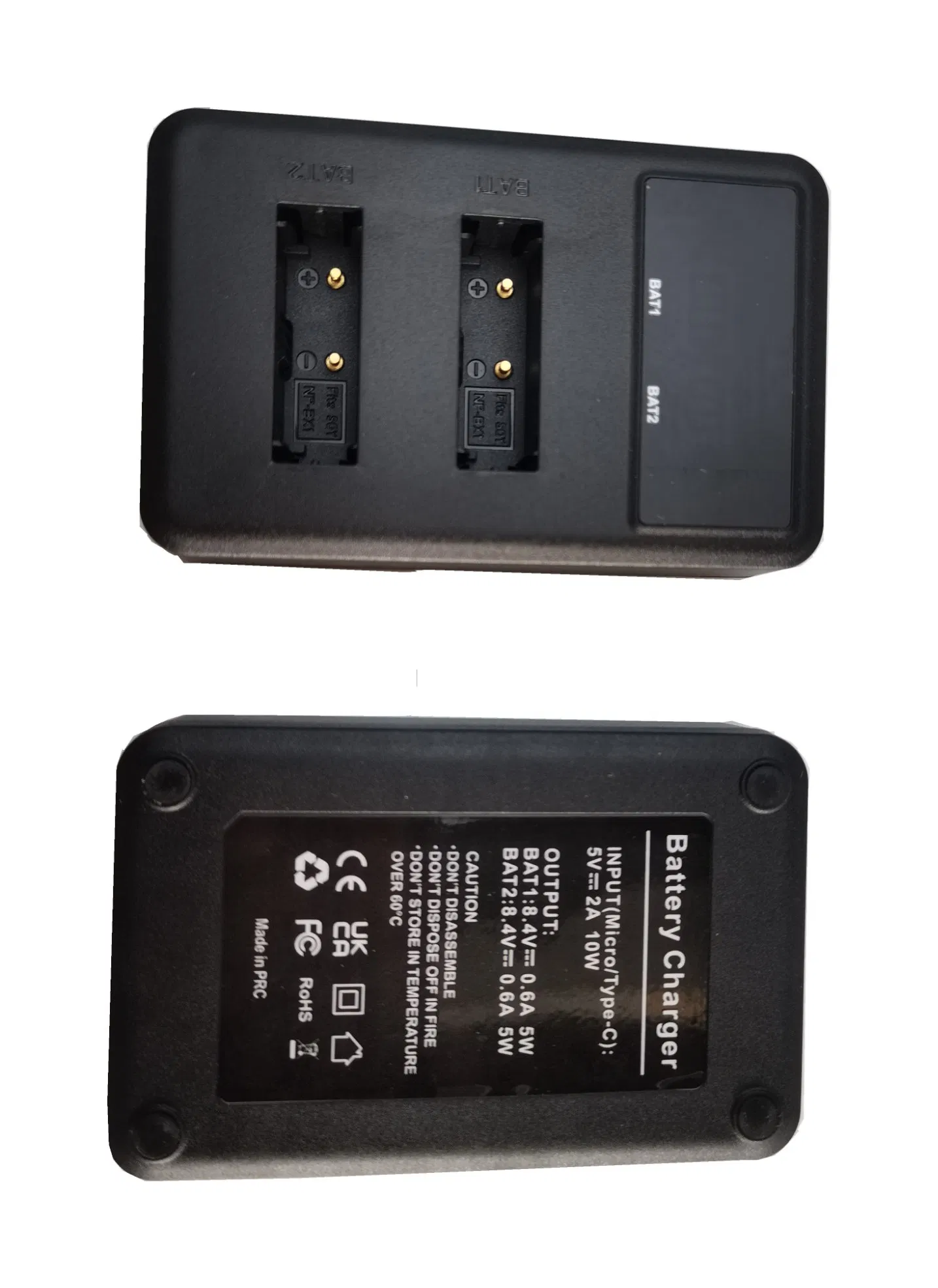 Зарядное устройство для аккумуляторов камеры, 2-слотовое USB