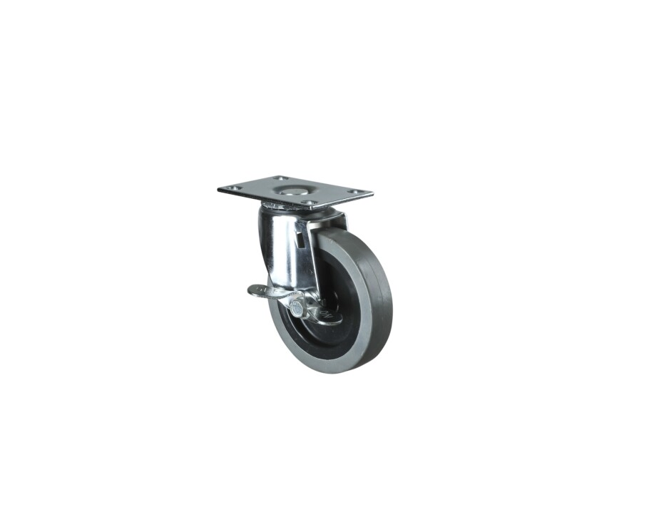 125mm Swivel Top Plate Black Nylon Castor Wheel with 100kg Load Capacity