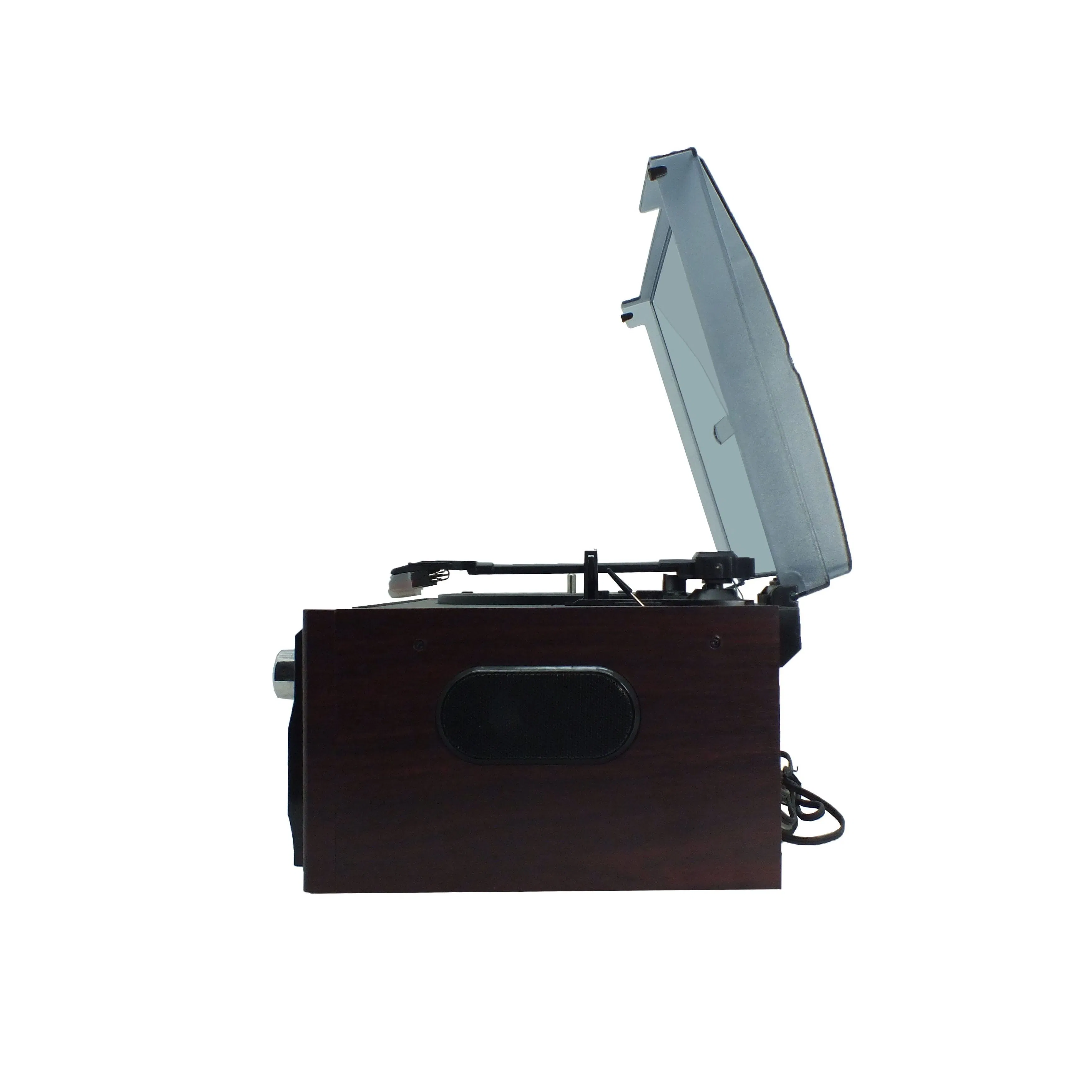 Classic Vintage 7-in-1 Audio Turntable with Cassette and CD Player