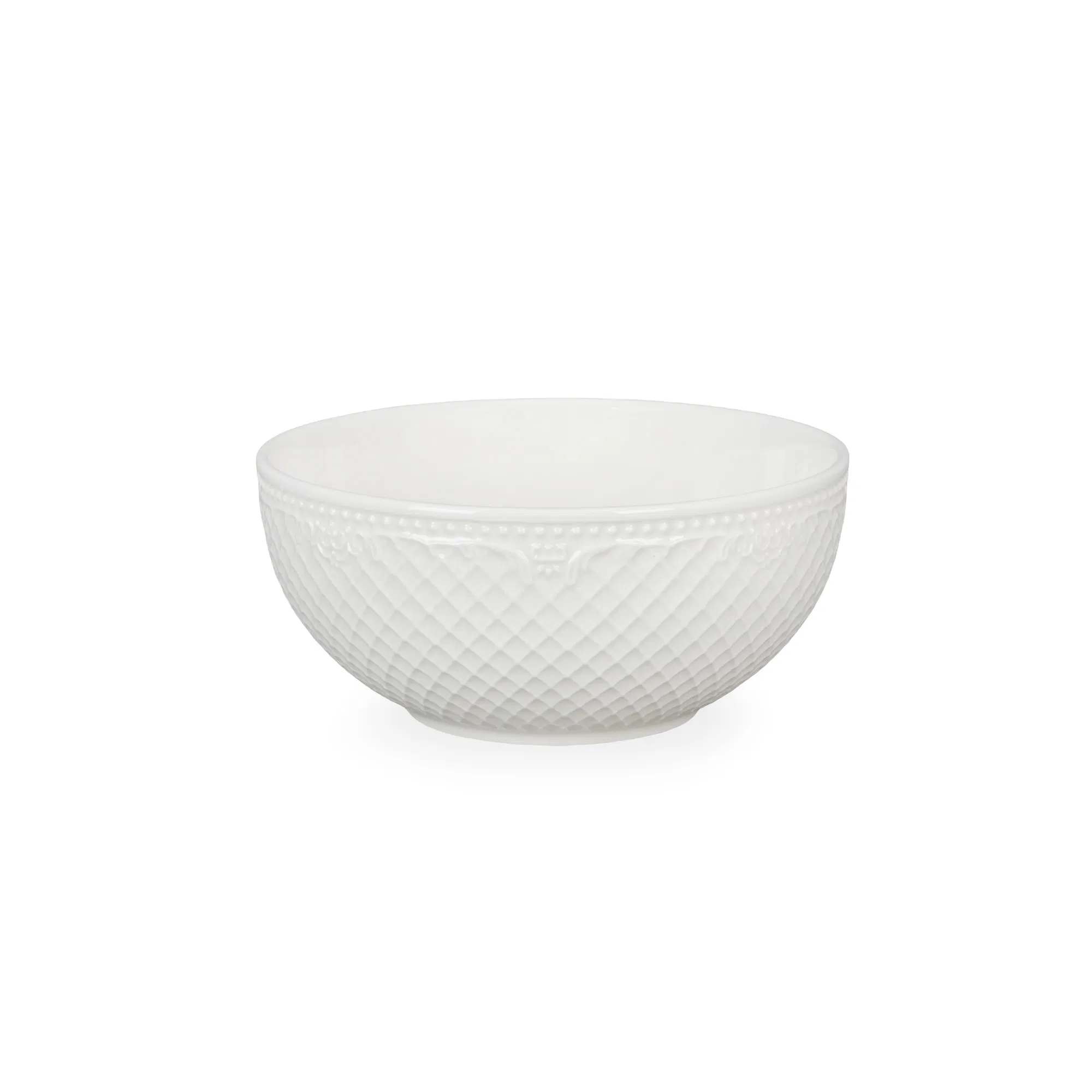 OEM ODM Embossed White Porcelain Cereal Soup Bowls Ceramic Bowl