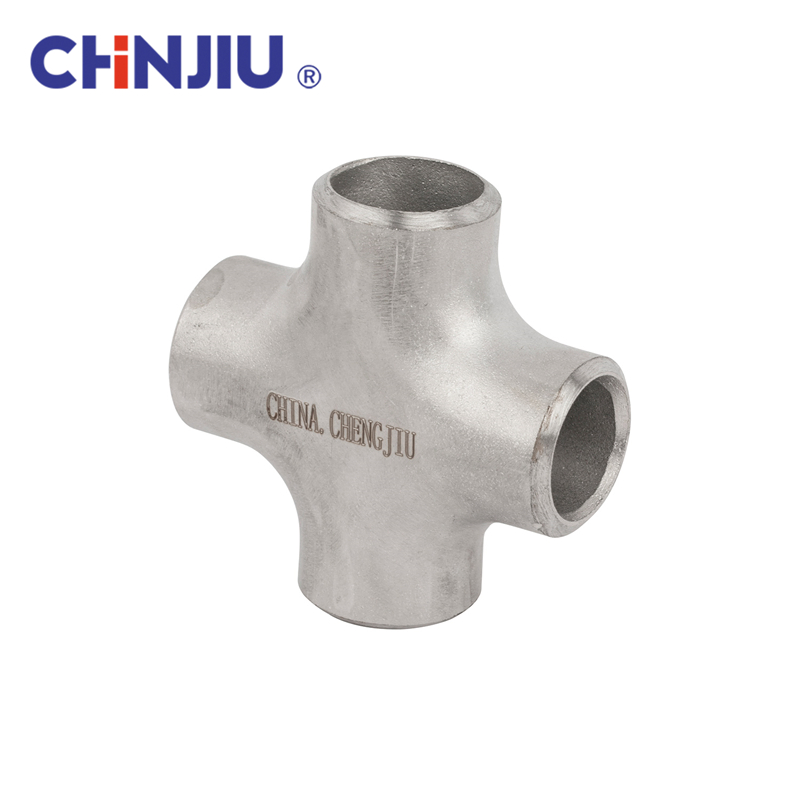 ASME B16.9 Equal 4 Way Stainless Steel Welded Cross Elbow Pipe Fittings