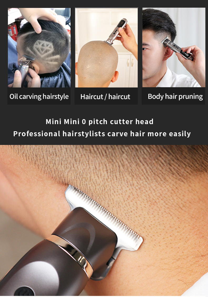 Professional Mens Cutting Cordless Electric Trimmer Professional Hair Clipper
