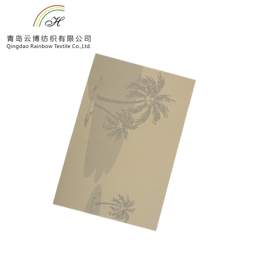 Custom Pattern Rectangle PVC+Polyester Placemat Waterproof Non-Slip Heat Resistant Kitchen Dining Table Place Mat Kitchen Table Mat