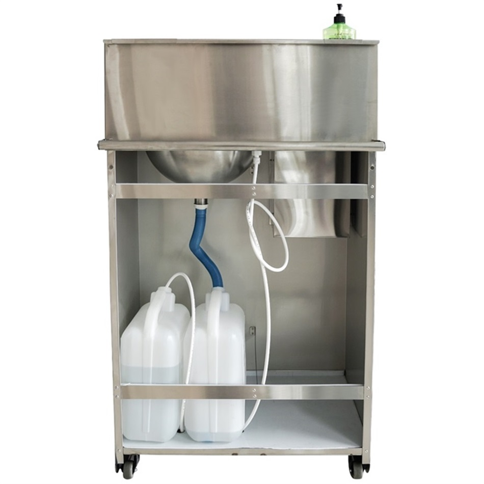 Removable Stainless Steel Wash Basin Metal Sink with Trash Bin Suitable