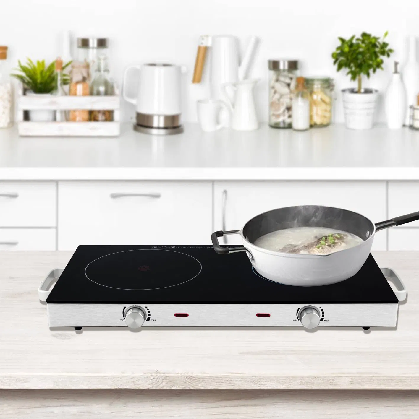 2000W Smart Kitchen Stainless Steel Sense Touch Infrared Cooker in 220V