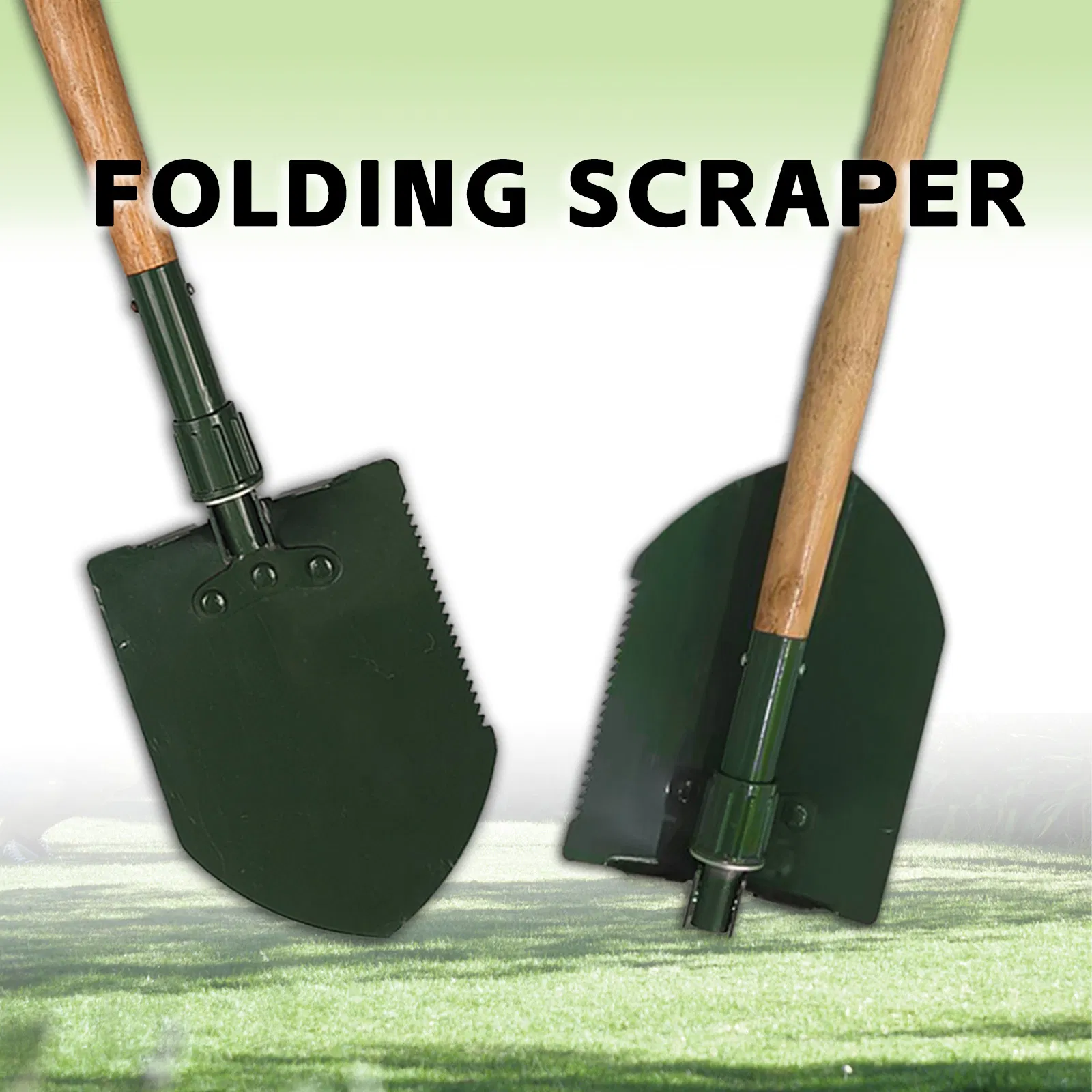 Tool Hardwood Handle Shovel Folding Camping Shovel for Hiking Gardening