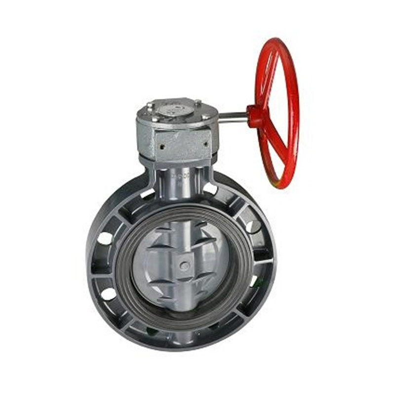 High Quality Plastic DIN ANSI JIS Standard PVC Manual Handle Butterfly Valve Level UPVC Wafer Worm Gear Non Actuator Butterfly Valve for Water Supply