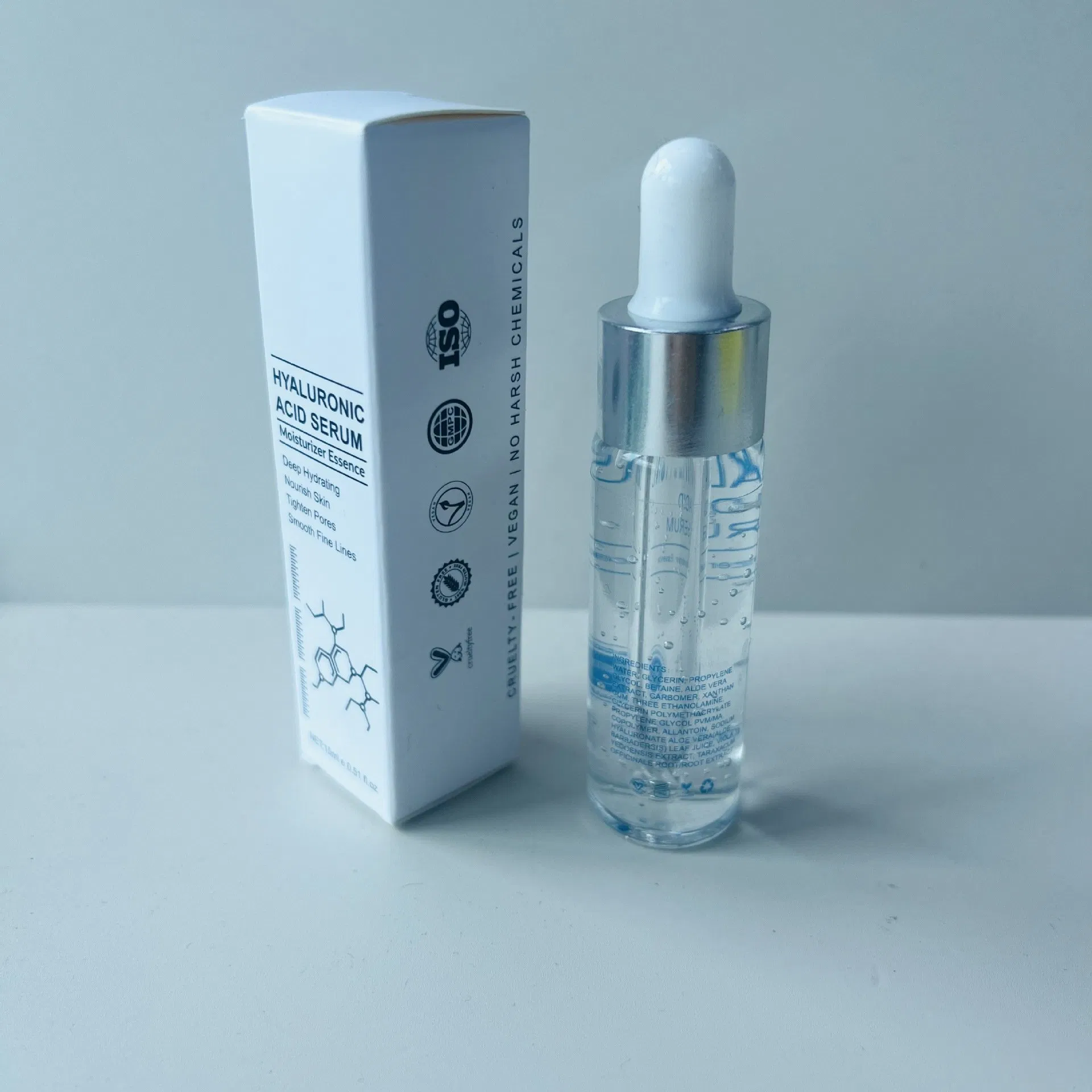 Private Label Deep Hydrating Moisturizer Essence Tighten Pores Hyaluronic Acid Lip Serum