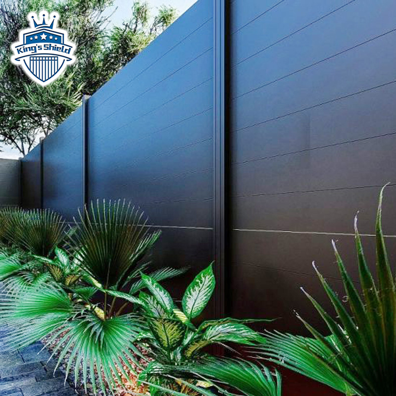 Superior Black Security Fence Outdoor Affordable Aluminum Fence Panel 6FT 8FT Garden Ornamental Metal Construction Privacy Fence