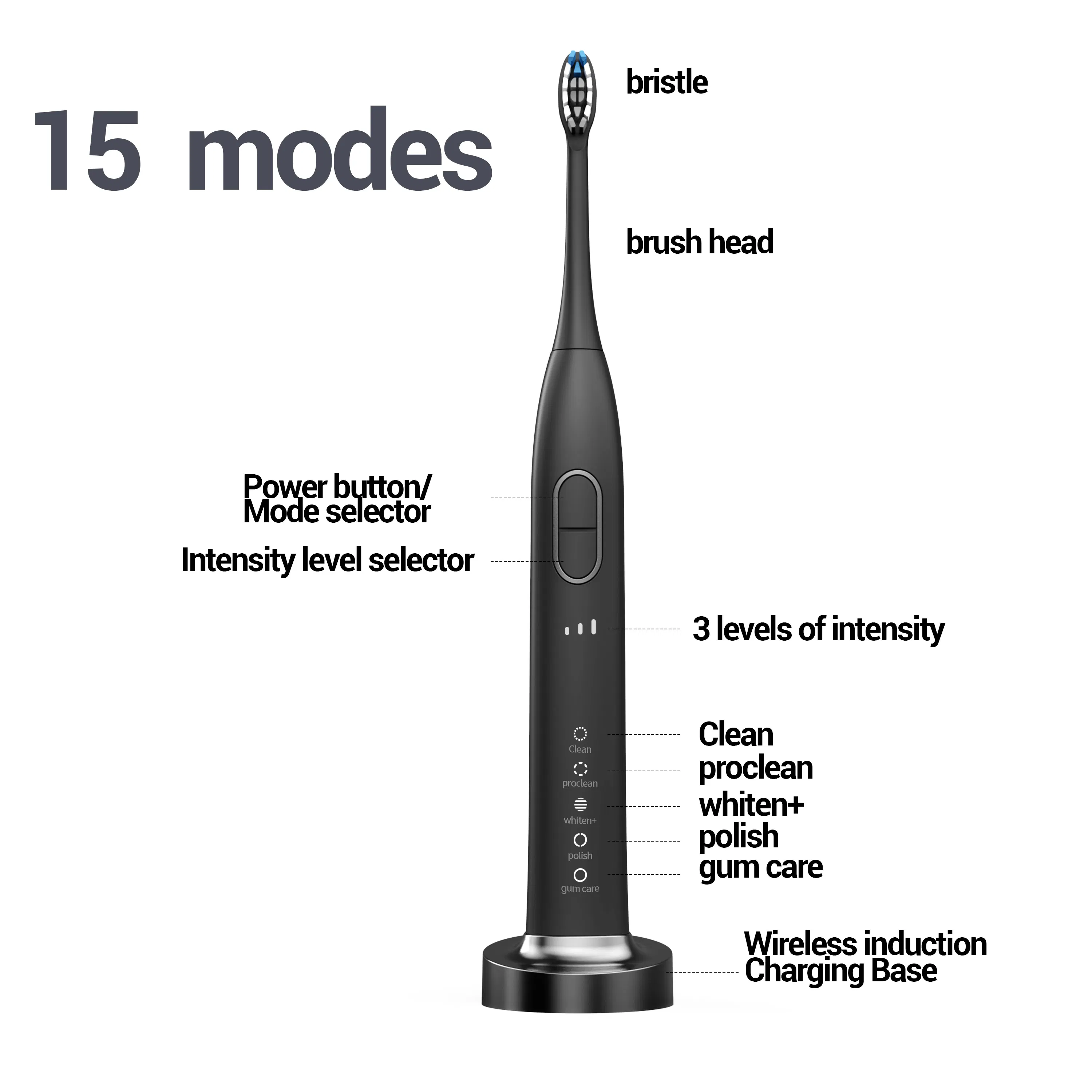 Portable Teeth Whitening Toothbrush Charging Power Toothbrush