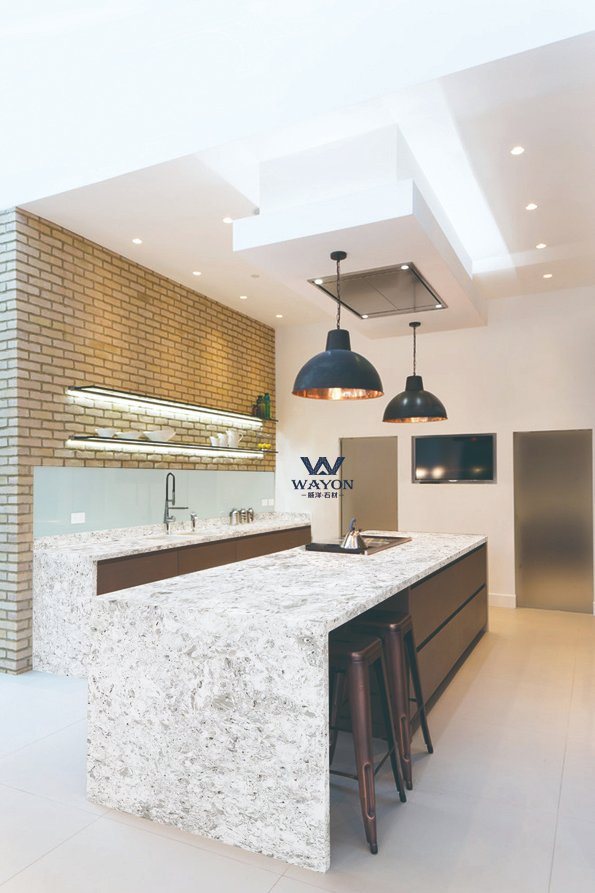 Certificated Engineered Quartz Stone Anti Slip for Kitchen Countertop