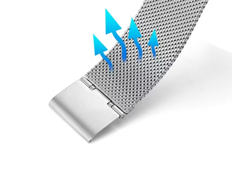 Customized Waterproof Lightweight Milanese Metal Stainless Watch Strap for Apple Watch Band 38-49mm Magnetic Braid Absorption Solid Color Wrist Strap Bracele