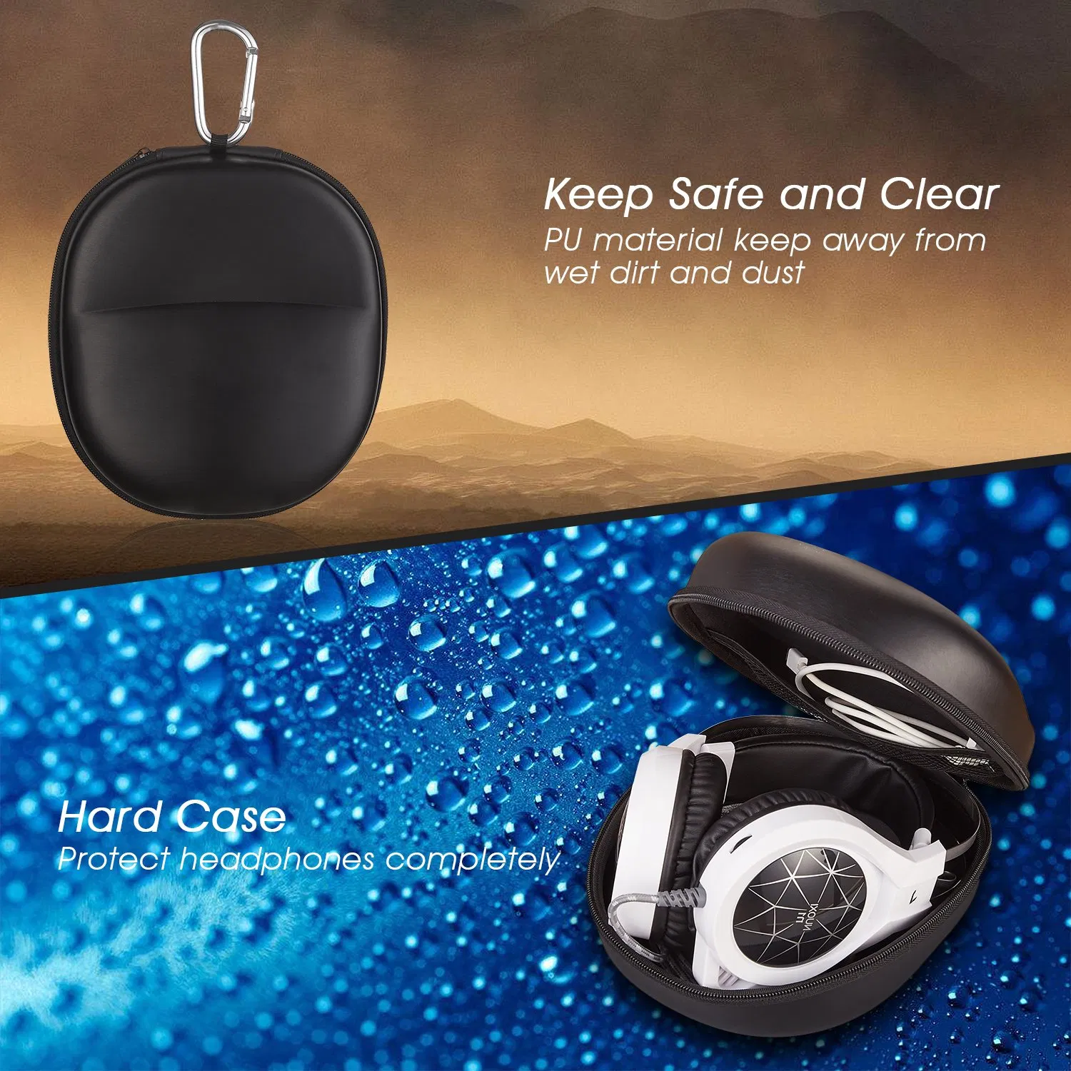 Чехол для наушников EVA, защитный, переносной