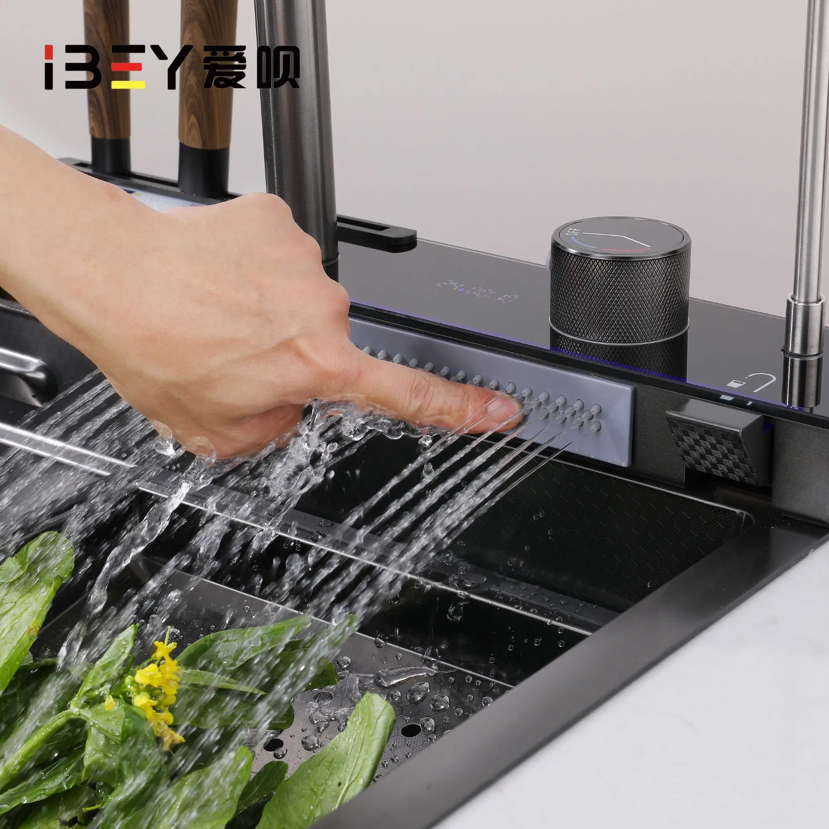 High Quality Smart 304 Stainless Steel Kitchen Sink with Phone Holder