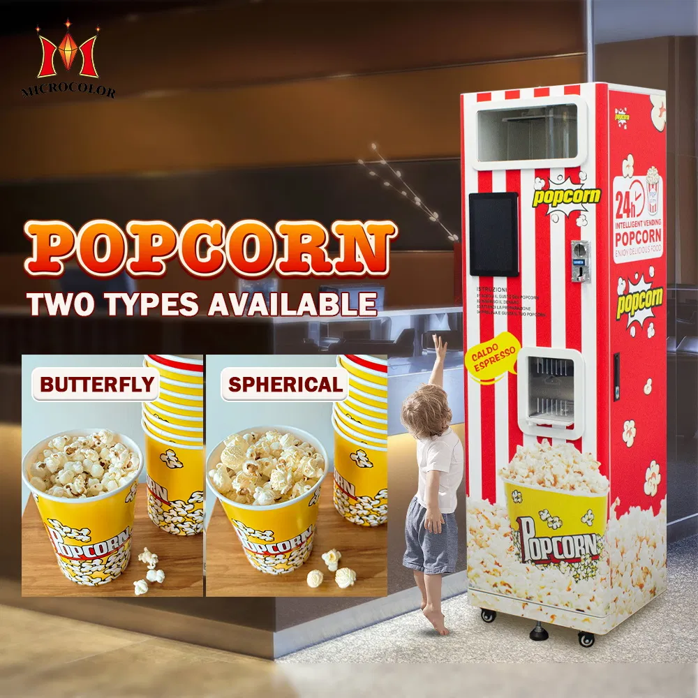 Custom Commercial Intelligent Full Automatic Sweet Popcorn Making Vending Machine