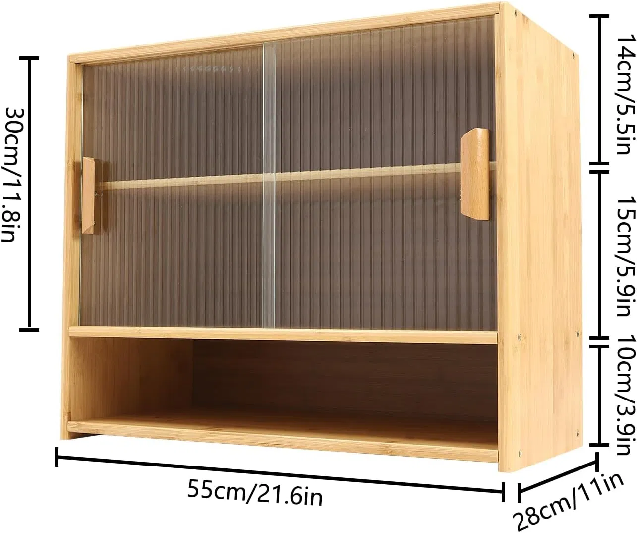 Bamboo Made Modern Creative Dust-Proof Cup, Bowl, Dish, Bamboo Storage Cabinet