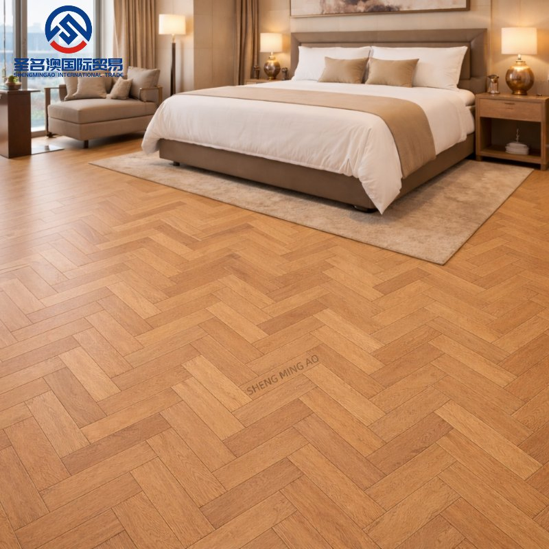 Natural Oak Herringbone Parquet Flooring Engineered Hardwood Flooring