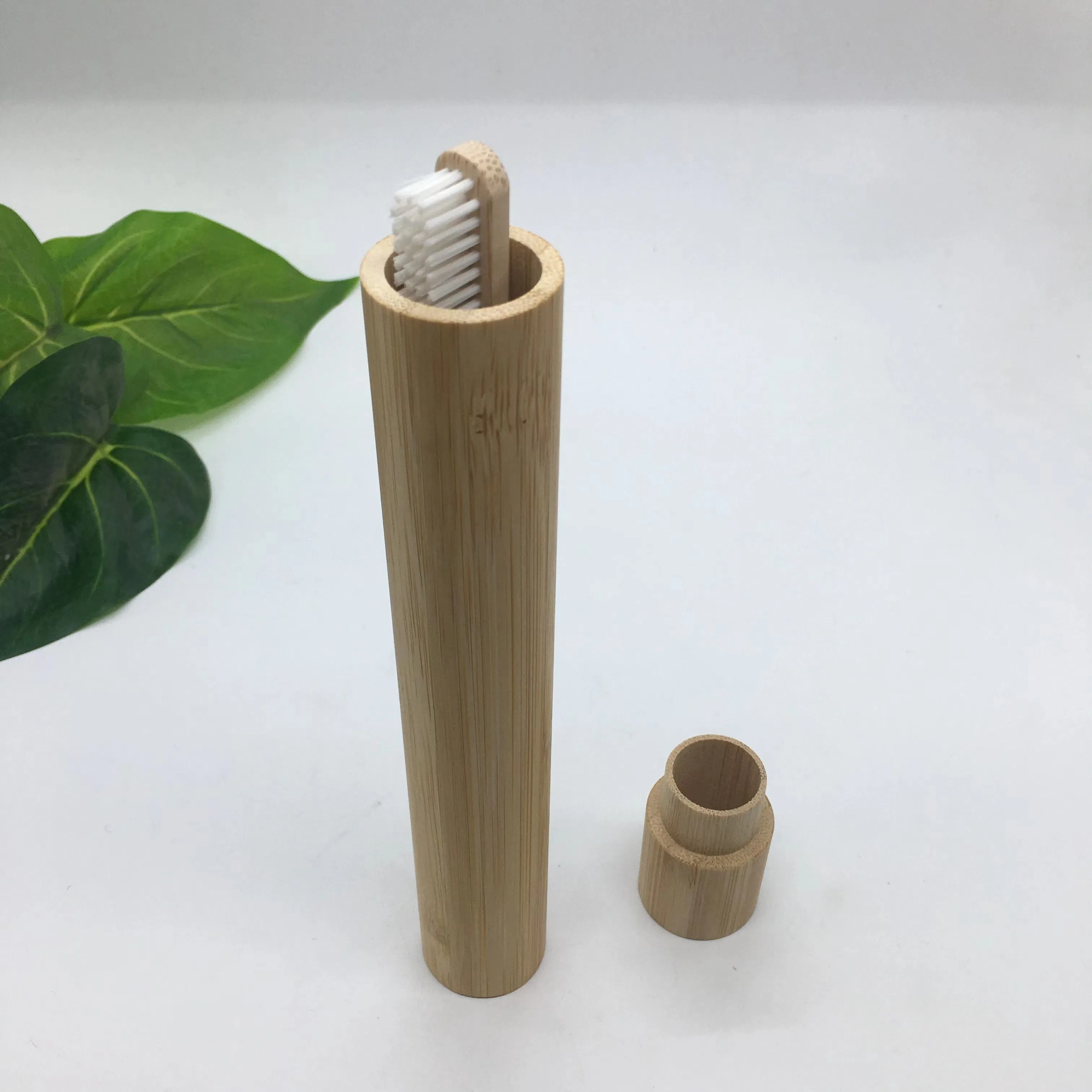 Portable Bamboo Toothbrush Storage Tube - Travel Set