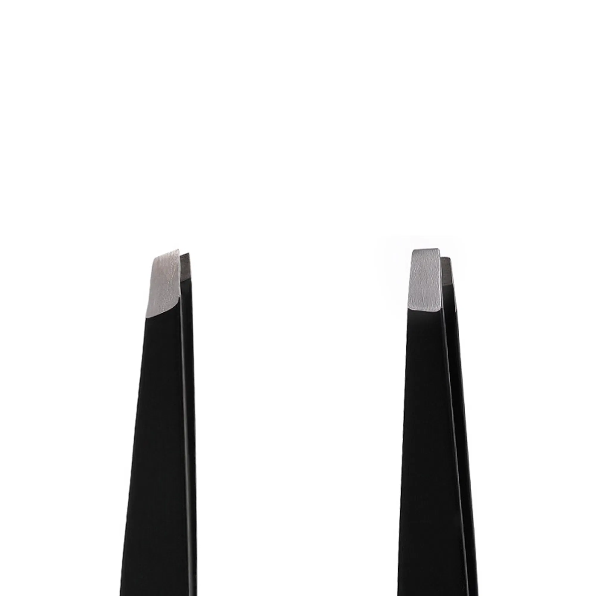 2 Pack Slant Tip Professional Stainless Steel Eyebrow Tweezers for Women Men